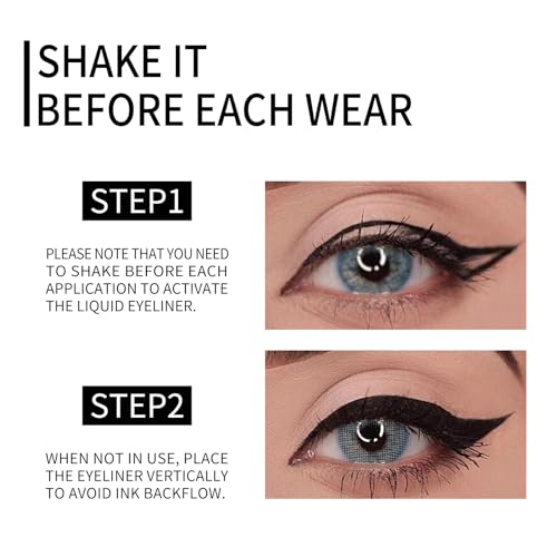 KYDA 2 Pcs Black Liquid Eyeliner, Natural Matte Tint, Ultra Fine Tip, Lasting Pigment Eyeliner Pencil, Silky Smooth Formula, Quick Drying - Image 6