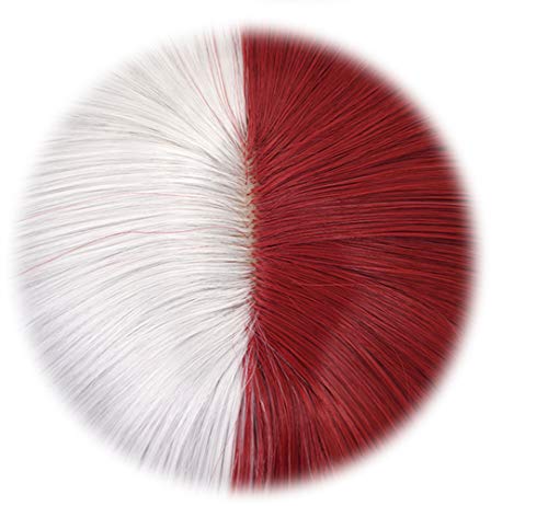 Anime Half Red and Sliver Wigs Short for My Hero Academia Cosplay Halloween Wigs - Image 6