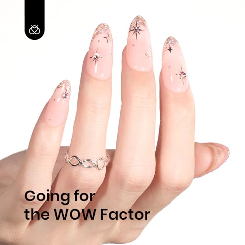 Beetles Gel Nail Polish 1 Pcs 15ml 0.51 FL.OZ Rose Gold Reflective Pink Glitter Gel Polish Dazzling Princess Soak Off U V LED Gel Polish Nail Art Design Manicure Salon DIY Salon Gel - Image 5
