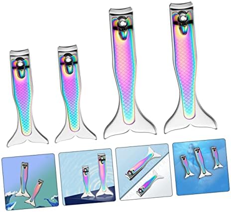 4pcs Nail Clippers Portable Nail Clipper Nail Care Supply Nail Trimmer Little Fish Nail Clipper Kit De Manicura Nursing Nail Kits Manicure Clipper Stainless Steel Handle Household - Image 9