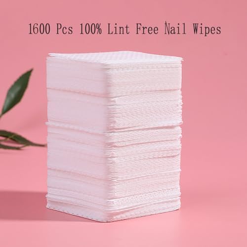 1600PCS Lint-Free Nail Wipes for Gel Polish - Salon & Home Use, Bulk Pack - Image 8