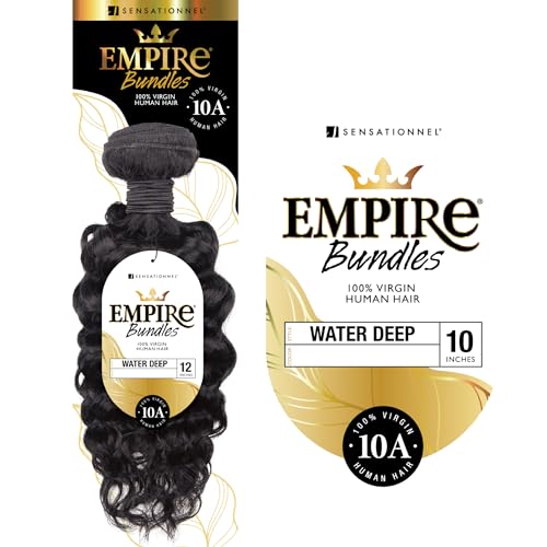 Sensationnel Empire Bundle weave hair - Water Deep virgin human hair - Empire Bundles 10A Water Deep (12 inch, NATURAL/BLACK) - Image 7