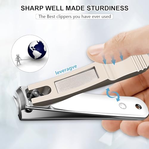 Nail Clippers, Ultra Sharp toenail Clippers, Nail Care Tools, Durable Sharp Fingernail Clipper, for Trimming Grooming, Men, Women, Champagne Gold - Image 3