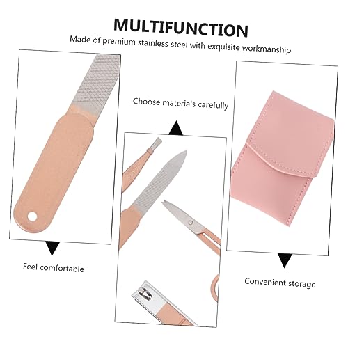 2 Sets Pcs Manicure Grooming Kit Pedicure Kit Corta Uñas Stainless Steel Nail Cutter Nail File Buffer Rose Gold Nail Cutter Nail Cutter Kit Beauty Scissors Nail Clippers Cosmetic - Image 4