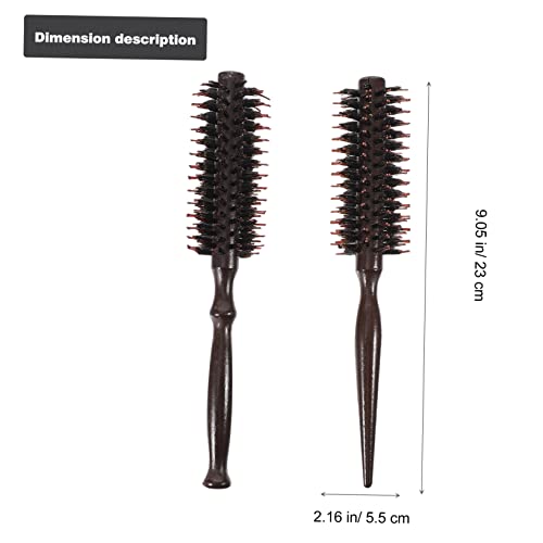 4 Piece Wooden Comb Set Pointed Tail & Boar Bristle Brush for Styling - Image 2