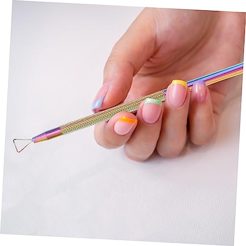 4 Pcs Nail Art Scraper Gel Nail Remover Polish Remover Tool Cuticle Remover Scraper Pusher Manicure Tool Stainless Steel Nail Pusher Pooper Scooper Metal Push Hands Nail Polish - Image 2