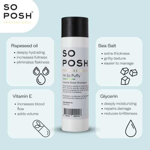 So Posh I’m So Puffy Dog Shampoo - with Keratin & Vitamins, Perfect for Poodles & Bichons, Extreme Volume for Show Days, Sulfate & Paraben Free, 1:8 Concentrate. 33.8 Oz - Image 4