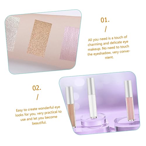 Angoily 3pc Monochrome Glitter Eyeshadow Set for Women - Liquid, Polarized - Image 3