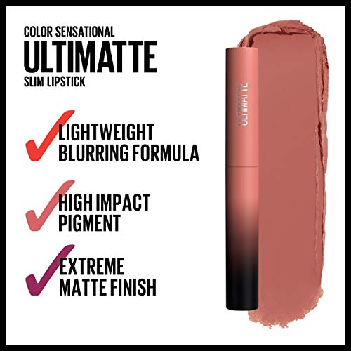 Maybelline Color Sensational Ultimatte Matte Lipstick, Non-Drying, Intense Color Pigment, More Buff, Pink Beige, 1 Count - Image 4