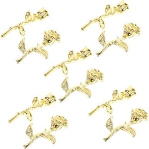 100pcs Vintage Rose Gold Metal Nail Charms with Rhinestones for 3D Nail Art