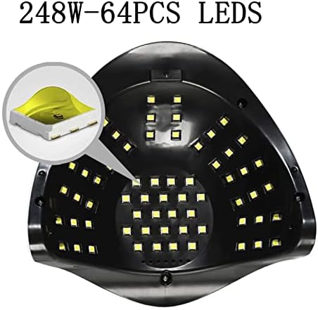 248W UV LED Nail Lamp for Gel Polish, 4 Timer Settings, LCD Screen, Professional Salon Use - Image 3