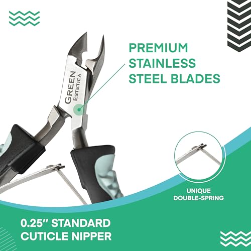 Professional Stainless Steel Cuticle Trimmer with Non-Slip Grip Handle for Nail Care - Image 2