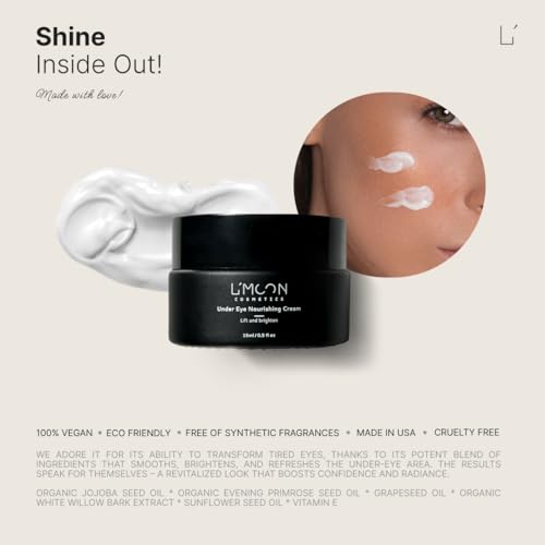 Under Eye Nourishing Cream | Vegan Formula | Diminishes Fine Lines, Puffiness, Dark Circles | Enriched with Antioxidants, Hyaluronic Acid, Peptides | 100% Natural | 15 ml | 0.5 fl oz - Image 2