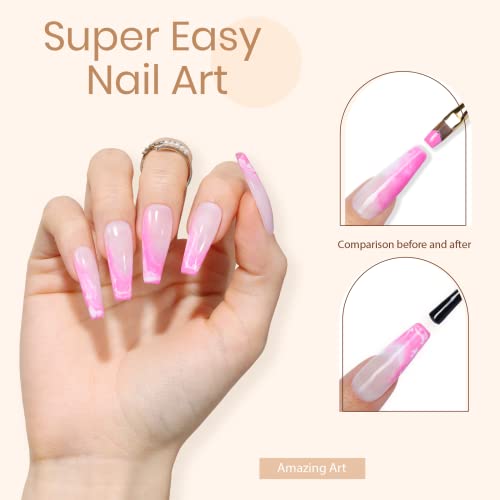Beetles 20 Pcs Gel Nail Polish Kit-Fall Winter Red Gel Polish Set Gray Green Soak Off Uv Nail Lamp with Beetles Nail Blooming Gel 15ml Clear Uv Led Soak off Nail Gel Diy Nail Art Design Manicure - Image 9