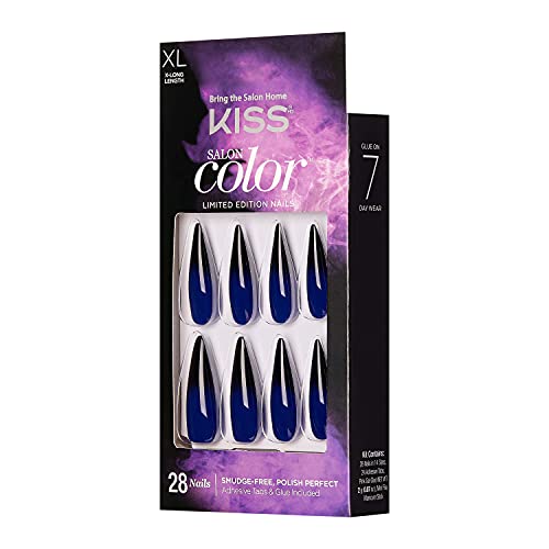 Kiss Salon Color She Wolf Halloween Design Nails Extra Long Stiletto 28 Count - Image 3