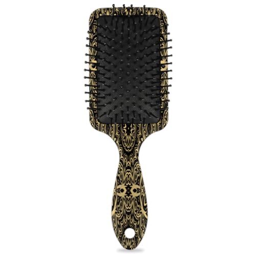 Paddle Hair Brush Retro Pattern Air Cushion Combs Anti-Static Comb Hair Brush 8.66 * 2.75 IN Soft Scalp Massage Brush for Women and Men - Image 2