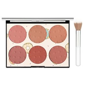 KYDA 6 Colors Face Blush Palette, Matte Shimmer Blush Palette, Smooth Blendable Powder Blush, Contour Highlighter Blush Multiuse Makeup Palette, by Ownest Beauty-Set A