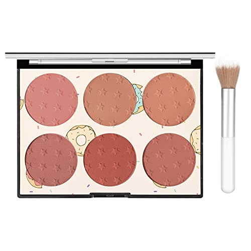 KYDA 6 Colors Face Blush Palette, Matte Shimmer Blush Palette, Smooth Blendable Powder Blush, Contour Highlighter Blush Multiuse Makeup Palette, by Ownest Beauty-Set A