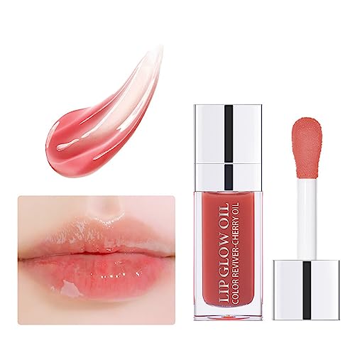 MAEPEOR Hydrating Lip Glow Oil 10 Color Moisturizing Big Brush Head 15ml