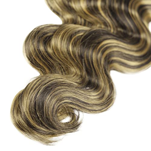 24 26 28 Inch Highlight Human Hair Bundles Blonde Body Wave Bundles Brazilian Two Tone Black Mixed With Honey Blonde Bundles Human Hair Unprocessed Virgin Hair 3 Bundles - Image 6