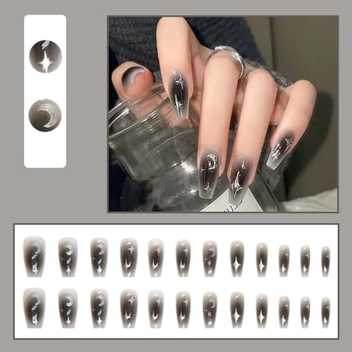 96Pcs Gradient Press on Nails Short Square Fake Nails Pink Ombre with Silver Glitter Design Coffin False Nails Solid Color Full Cover Glue on Nails for Women Girls Nail Decoration(4 Pack) - Image 5