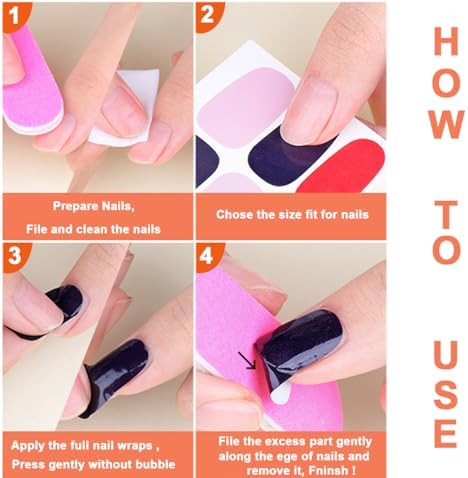 YECIRALA 12 Sheets Maple Leaf Nail Stickers for Women Gel Nails Strips Fall Leaf Nail Polish Stickers Full Nail Wraps Stick On Nails for Women Nail Polish Strips Nail Gel Strips with Nail File - Image 7