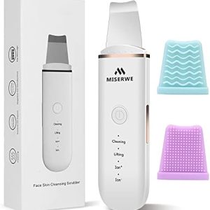 Skin Scrubber Face Skin Spatula Facial Scrubber Spatula for Deep Cleansing Blackhead Remover Pore Cleaner with 4 Modes (White)
