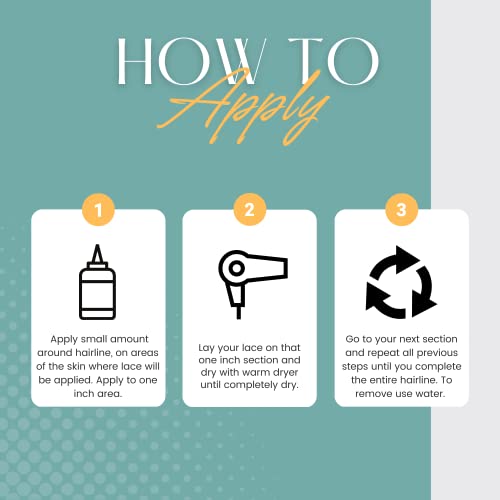 The Hair Diagram - Bold Hold Liquid Gold Reloaded - Glueless Lace Gel - Temporary Hold For Wigs and Hair Systems - Styling Agent For Baby Hairs - Non Toxic - Aerosol & Alcohol Free - Water Based Formula - 4oz - Image 6