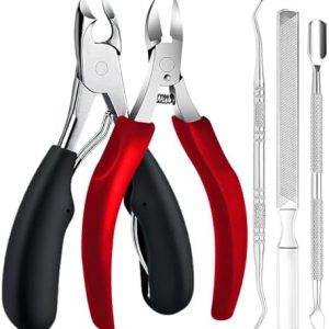 Makartt Toenail Clippers, Professional Toe Nail Clippers for Thick Toenails, 5 in 1 Super Sharp Nail Clippers Set Stainless Steel Ingrown Toenail Removal kit for Men, Women, Seniors