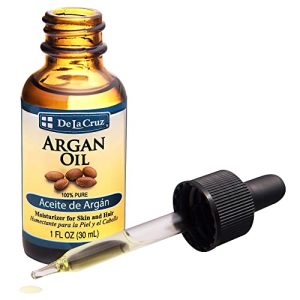De La Cruz 100% Pure Cold-Pressed Virgin Argan Oil for Hair and Skin 1 FL OZ