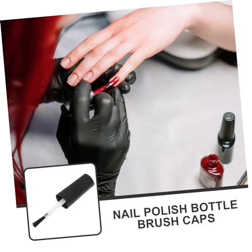 20 Pcs Nail Polish Brush Bottle Brush Nail Gel Polish Nail Polish Bottles Brush for Replacement Nail Polish Bottles Caps Artificial Fiber Portable Bottle Liquid - Image 5