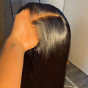 18 Inch 150 Density 13x4 Transparent Lace Front Human Hair Straight Wig