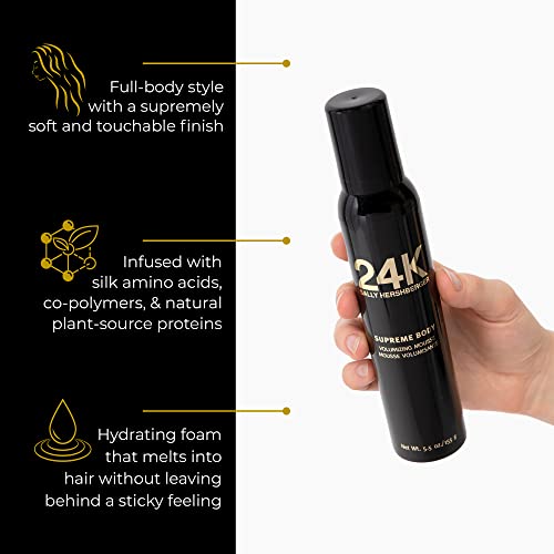 SALLY HERSHBERGER 24K Volume Duo - Root Envy Ultimate Root Boost, Supreme Body Volumizing Mousse - Heat-Protecting Root Spray for Medium to Fine Hair - Weightless Sculpting Foam - 2 pc - Image 3