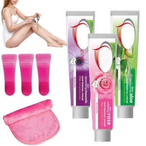 Qia Hair Removal Cream, Qia Hair Remover Cream, Qia Nsoto Hair Removal Cream, Flawless Depilatory Cream for Men And Women, Suitable For Face, Armpits, Thighs, And Private Areas (3Pcs)