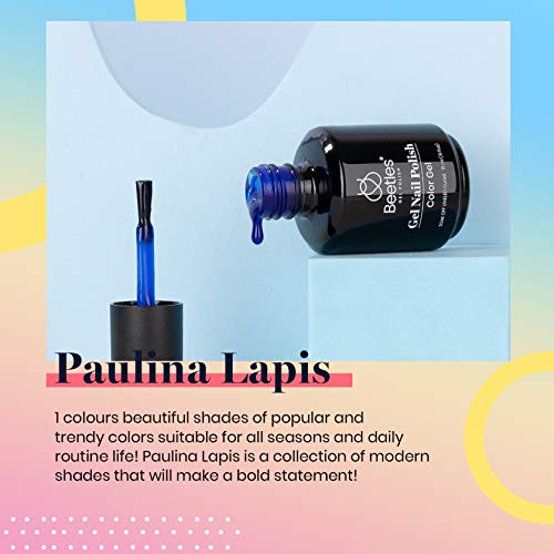 Beetles Gel Nail Polish Paulina Lapis Blue Color Translucent Soak Off Eucalyptus Green/Sage Green Color Gel Nail Polish 15ml - Image 2
