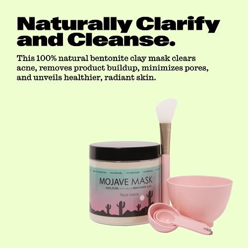 Babe Waves Trademark Beauty Mojave Mask With Facial Set - Bentonite Clay Face Mask, Organic Detox, Natural Pore Cleanse, Accessories Included - 16 Oz - Image 3