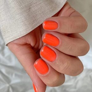 Square Press on Nails Short Fake Nails Full Cover Glue on Nails Glossy Heatwave Orange Acrylic Nails 24 Pcs 12 Size Press-On Spring Summer Fake False Gel Nails Manicure Set for Women Girls,• Savanna •