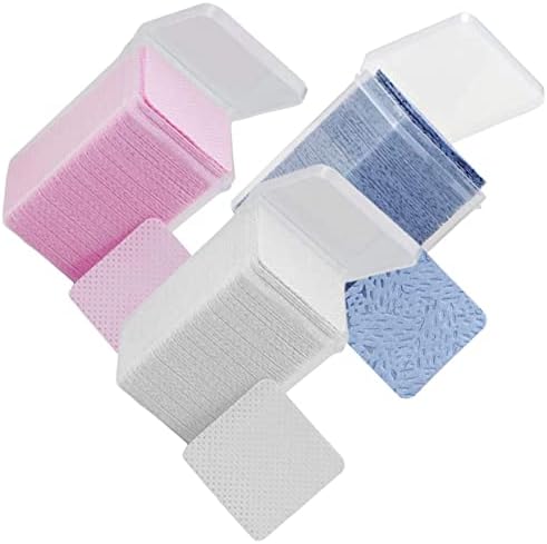 FRCOLOR 5pcs 3 Eyelash Glue Cleaning Non-Woven Fabric Lash Glue Wipes Nail Polish Remover lint Free Wipes Nails Glue Nail molding Gel Glue Bottle Cleaning Pad Cotton Supplies Make up - Image 8