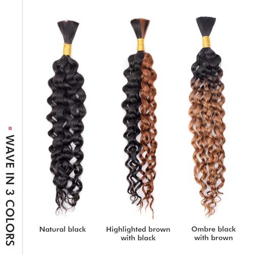 Toyotress 20 Inch Water Wave Human Braiding Hair 50g Bulk for Boho Braids - Image 5