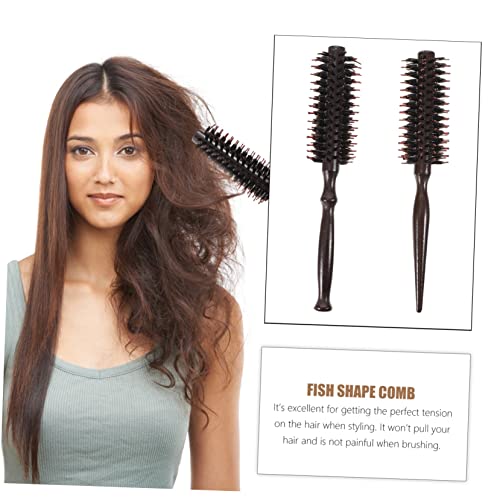 4 Piece Wooden Comb Set Pointed Tail & Boar Bristle Brush for Styling - Image 7