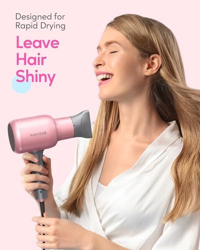Wavytalk 1875 Watt Ionic Hair Dryer and 3/10 Inch Flat Iron Set with Diffuser - Image 2