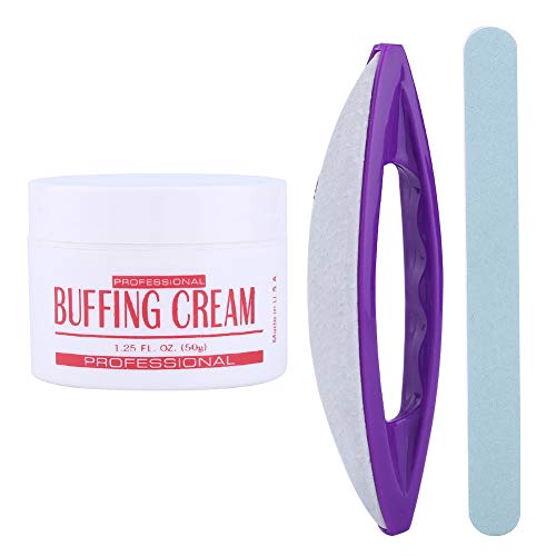 Manicure Polishing Kit,3Pcs Set Nail Art Buffing Cream Nail Brush Buffer Varnish Polish + Polishing Strip Nail Art S - Image 2