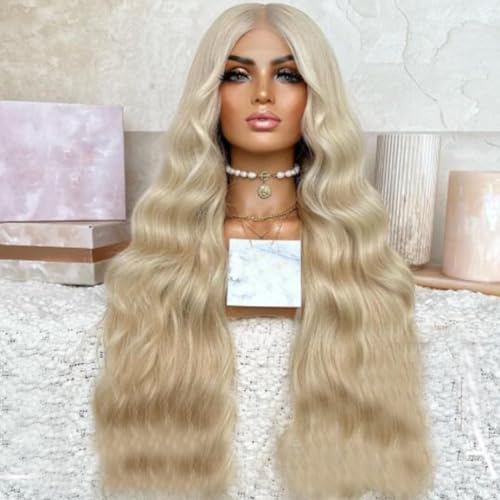 Ash Blonde Lace Frontal Human Hair Wigs Brazilian Body Wave Glueless Lace Front Wigs Human Hair Pre Plucked for Women (lace front wig, 10 inch) - Image 3