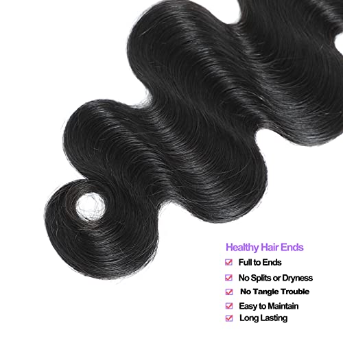 Brazilian Body Wave Bundles 18 20 22 Inch Human Hair Bundles 100% Unprocessed Brazilian Virgin Hair Body Wave 3 Bundles Human Hair Weave Extensions Natural Color - Image 6
