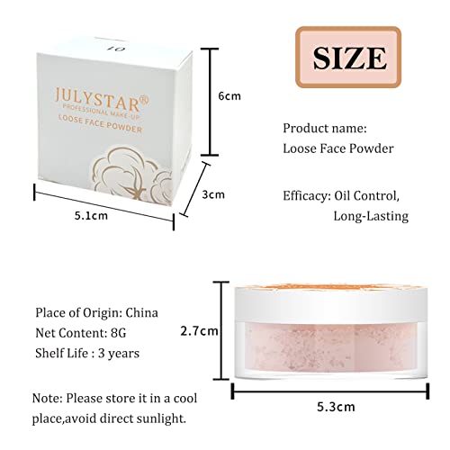 Loose Face Powder, Oil Control Face Pressed Powder,Loose Baking Face Setting Powder Makeup, Natural Matte Smooth Setting Powder Long-lasting Waterproof,8g (02# Pink Complexion) - Image 5