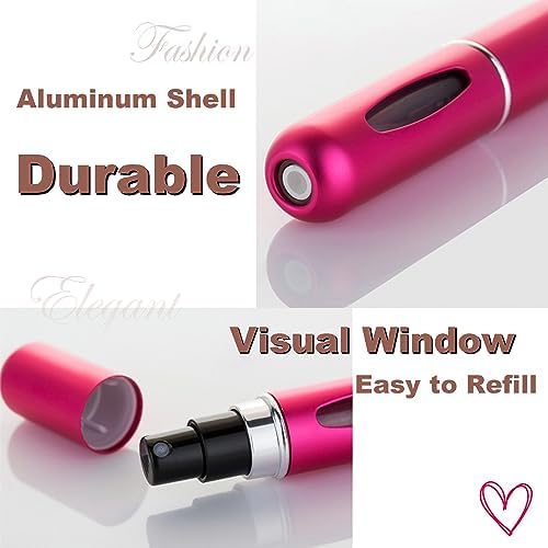 Travel Mini Perfume Refillable Atomizer Container, Portable Perfume Scent Pump Case Fragrance Empty Spray Bottle for Traveling and Outgoing (3 Pack, 5ml) (3 Pcs) - Image 2