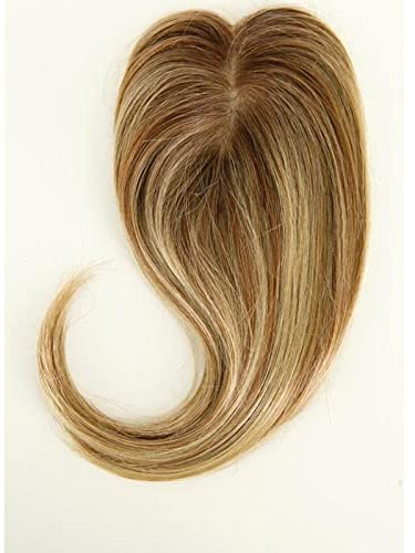 Easihair EasiPart HD 12" Length Topper Color 22F16S8 Venice Blonde- Heat Friendly Hairpiece Synthetic Clip In 1 Piece Volumizer Monofilament 2.75”x5” Base Bundle Maxwigs Booklet - Image 8