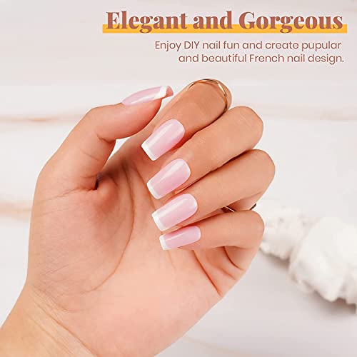 Beetles Gel Nail Polish Kit with U V LED Light 48W,6 Colors Jelly Milky White Sheer Pink Nude Gel Polish Starter Kit Manicure,Soak Off U V Gel Nail Polish Set Salon DIY Women‘s Day Gifts for Mom - Image 6