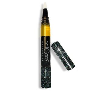 Cuticle Oil Pen for Nails - Nail Strengthener & Growth Treatment Serum for Damaged Nails, Hangnails w/Jojoba cuticle oil—Natural Fragrance - Holographic Pen from