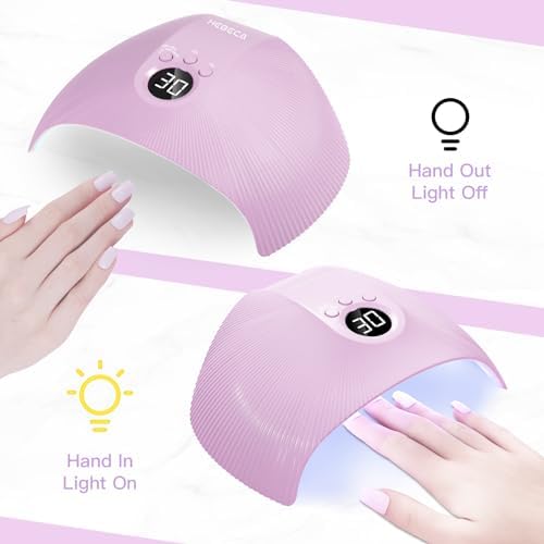 UV Light for Gel Nails, 75W Professional UV LED Nail Lamp for Fast Curing Nails, Super-Thin Salon-Grade Nail Dryer with Smart Sensor & 3 Timer Settings & LCD Display X33 - Image 8